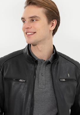 Erkek Antrasit Deri Ceket - 50259137013