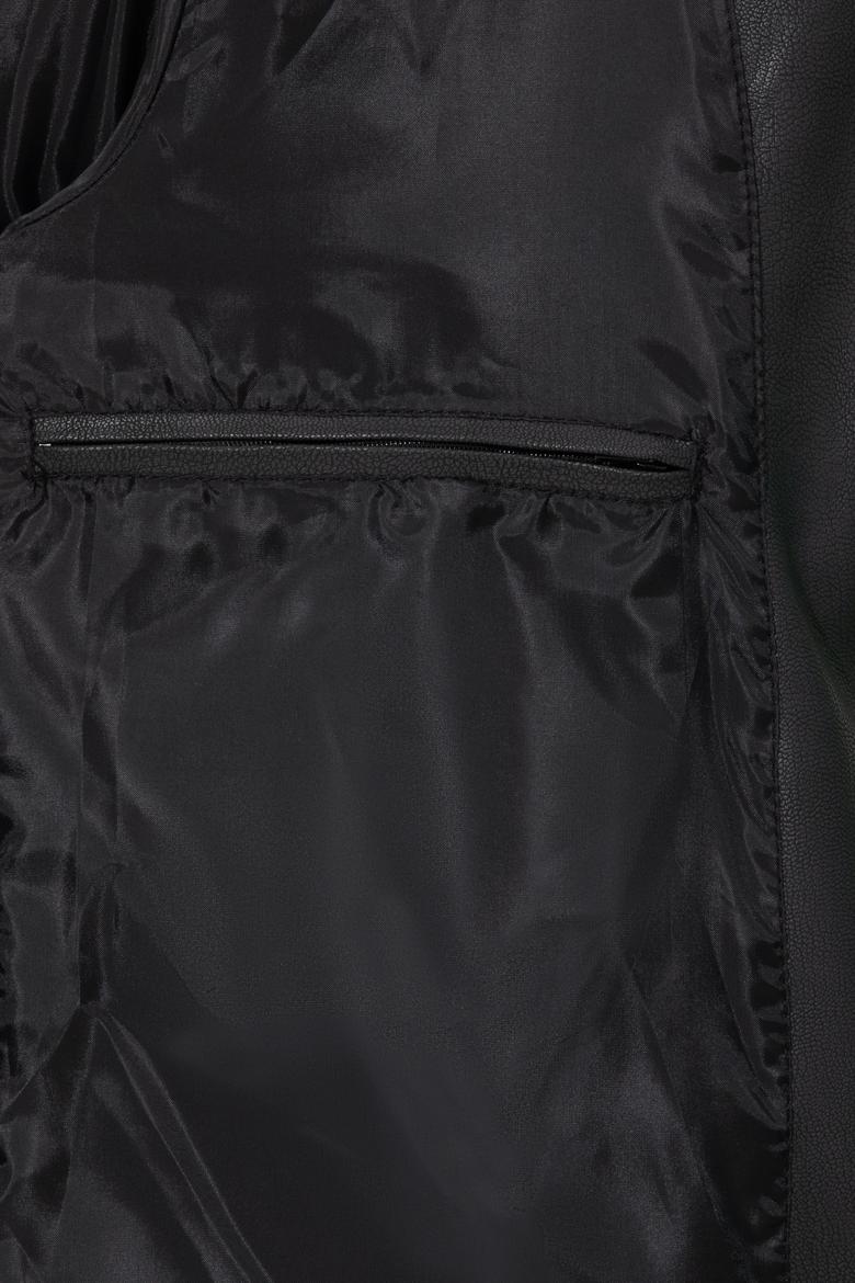 Erkek Antrasit Deri Ceket - 50259137013