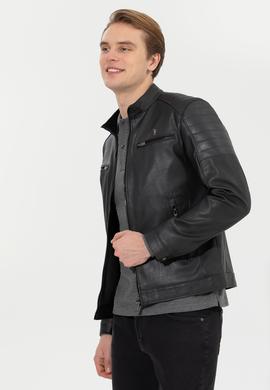 Erkek Antrasit Deri Ceket - 50259137013