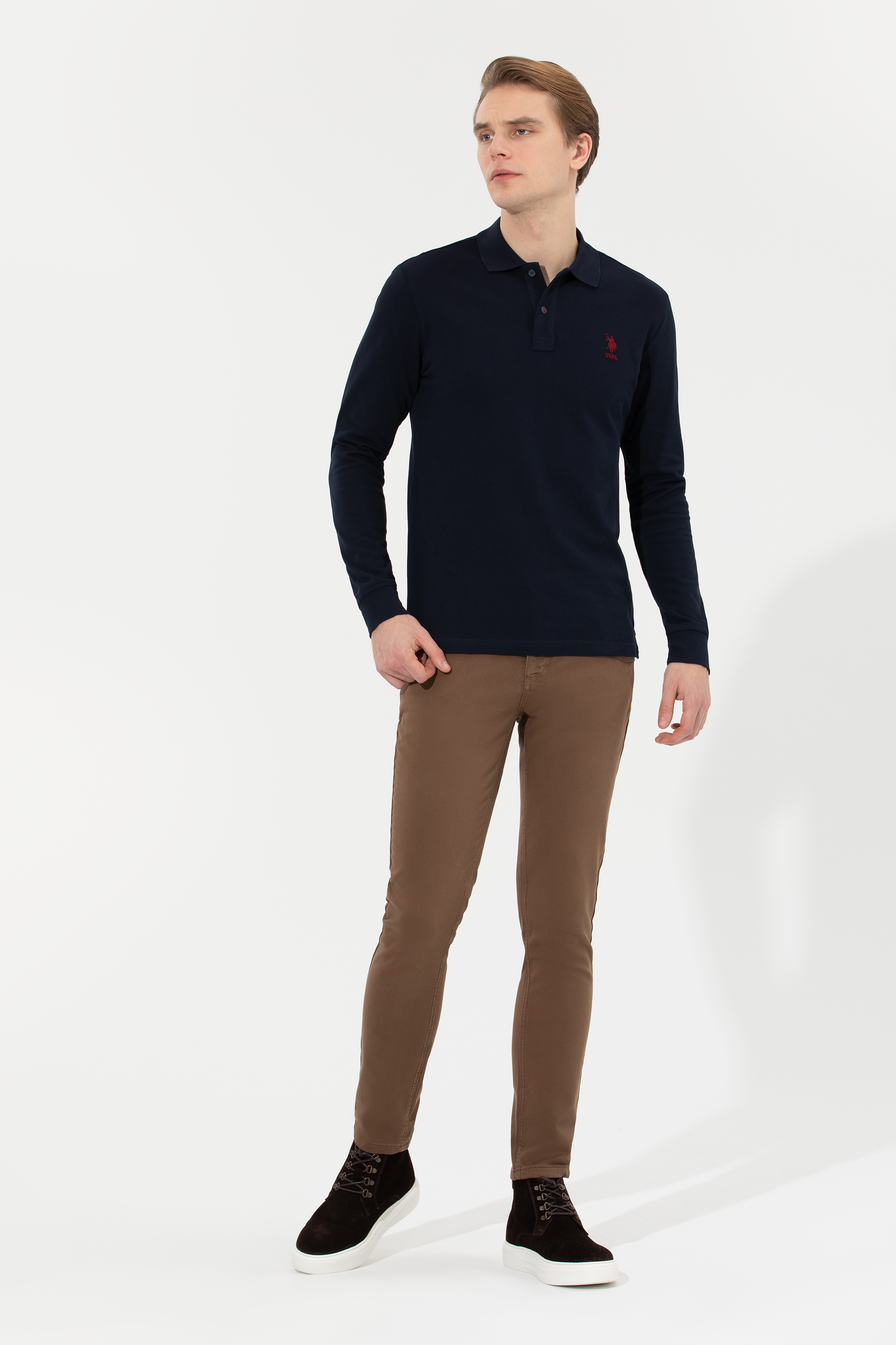 Erkek Slim Fit Coconut Kanvas Pantolon