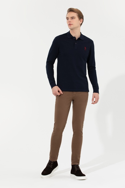 Erkek Slim Fit Coconut Kanvas Pantolon