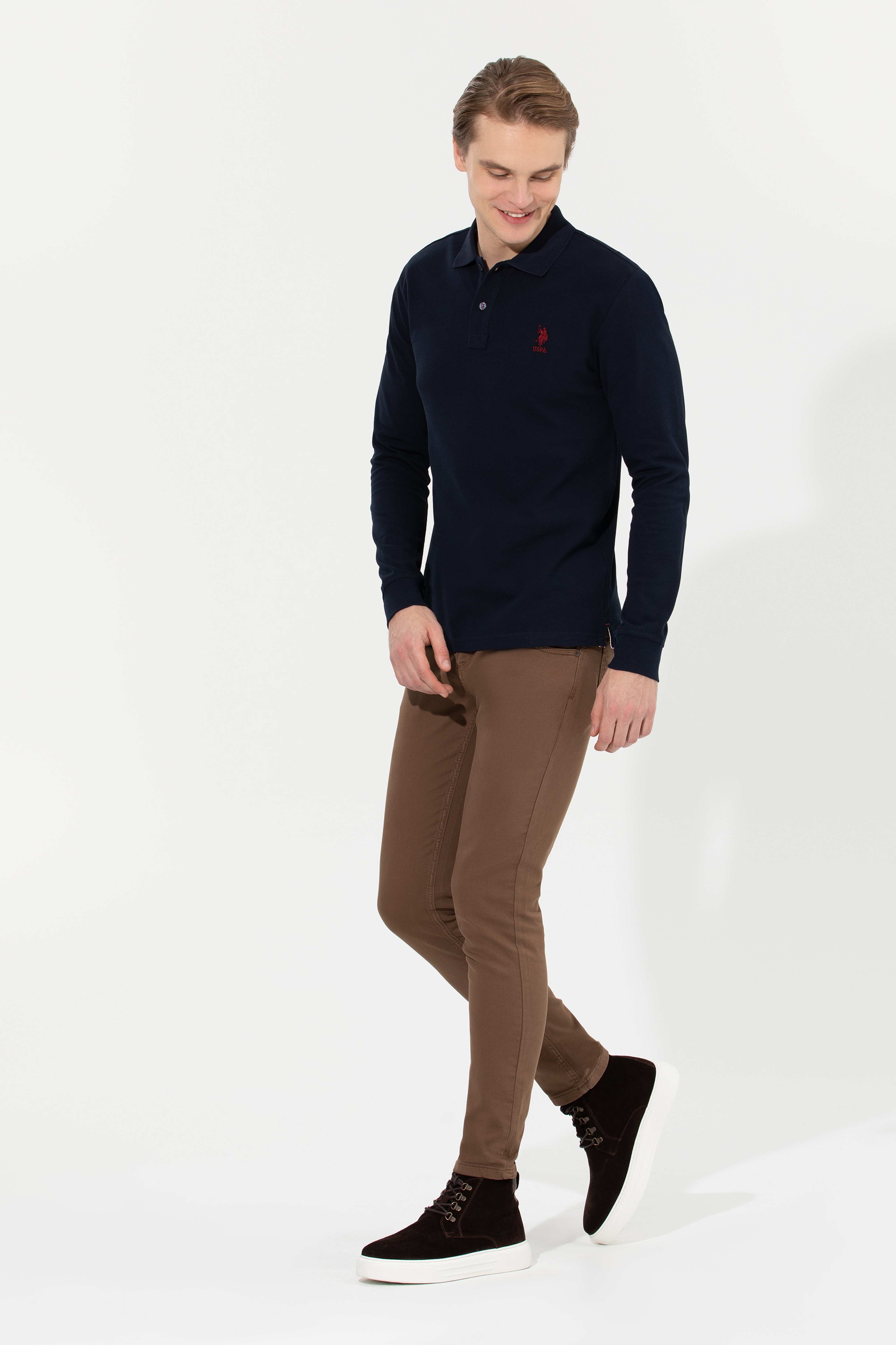 Erkek Slim Fit Coconut Kanvas Pantolon - Image 3
