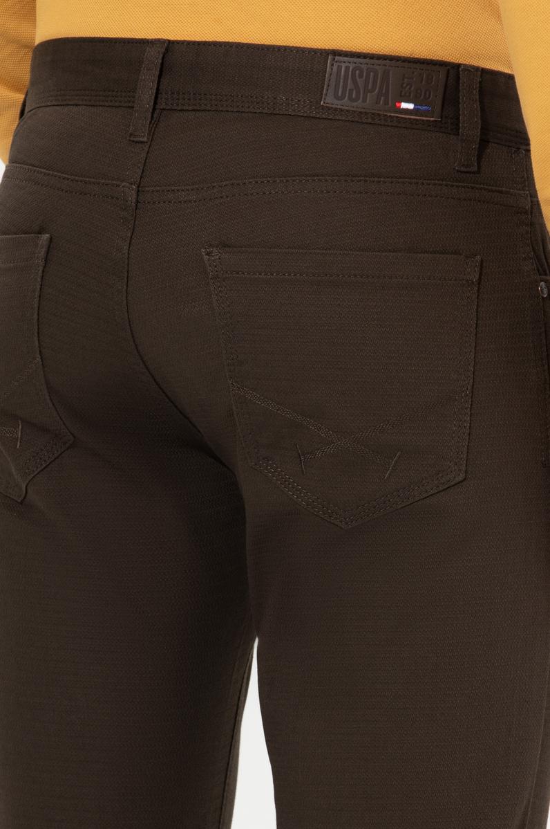 Erkek Slim Fit Koyu Haki Kanvas Pantolon