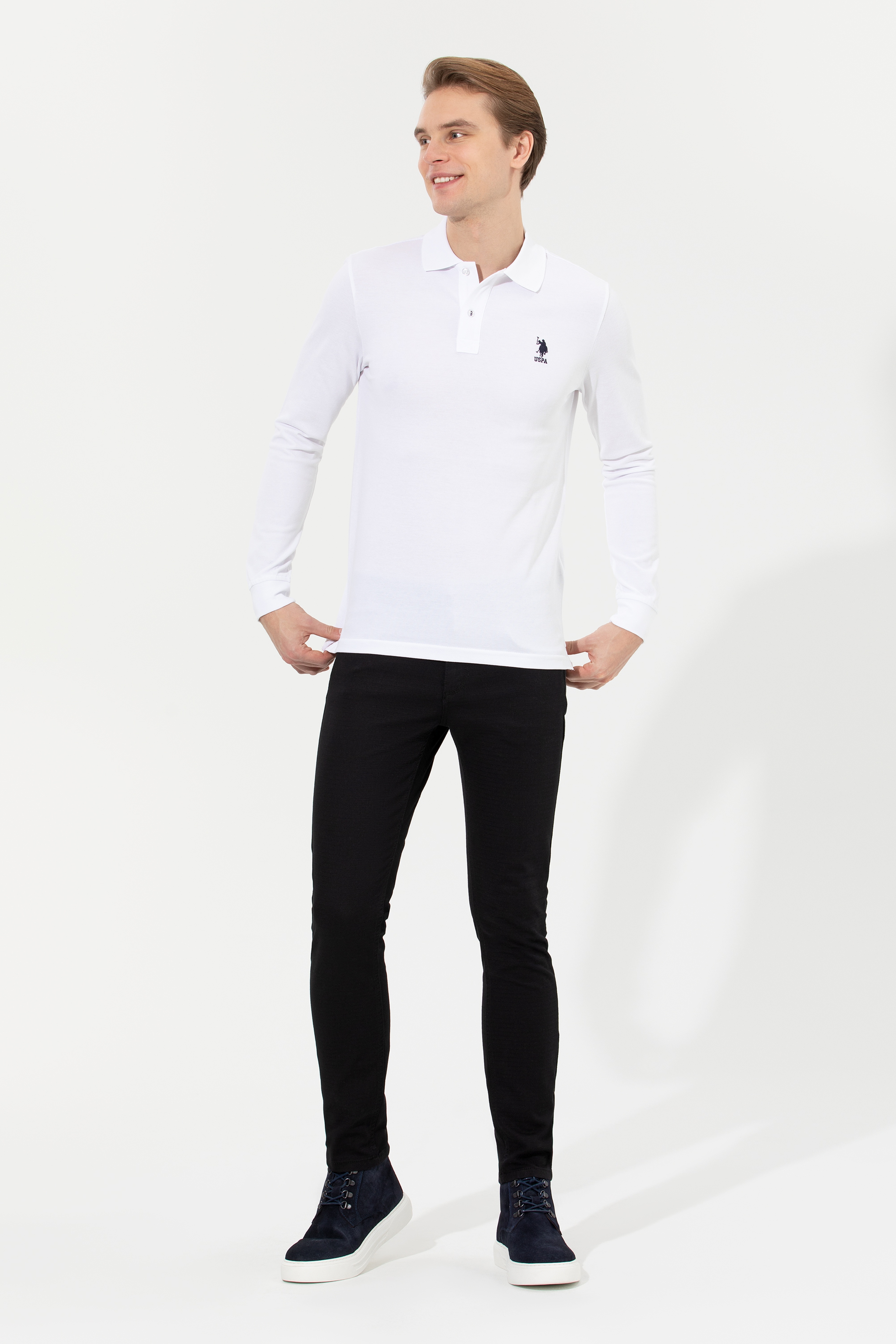 Erkek Slim Fit Siyah Kanvas Pantolon - Image 3