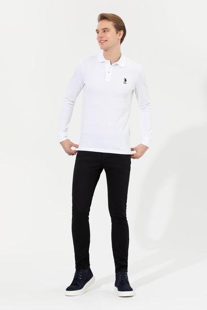 Erkek Slim Fit Siyah Kanvas Pantolon