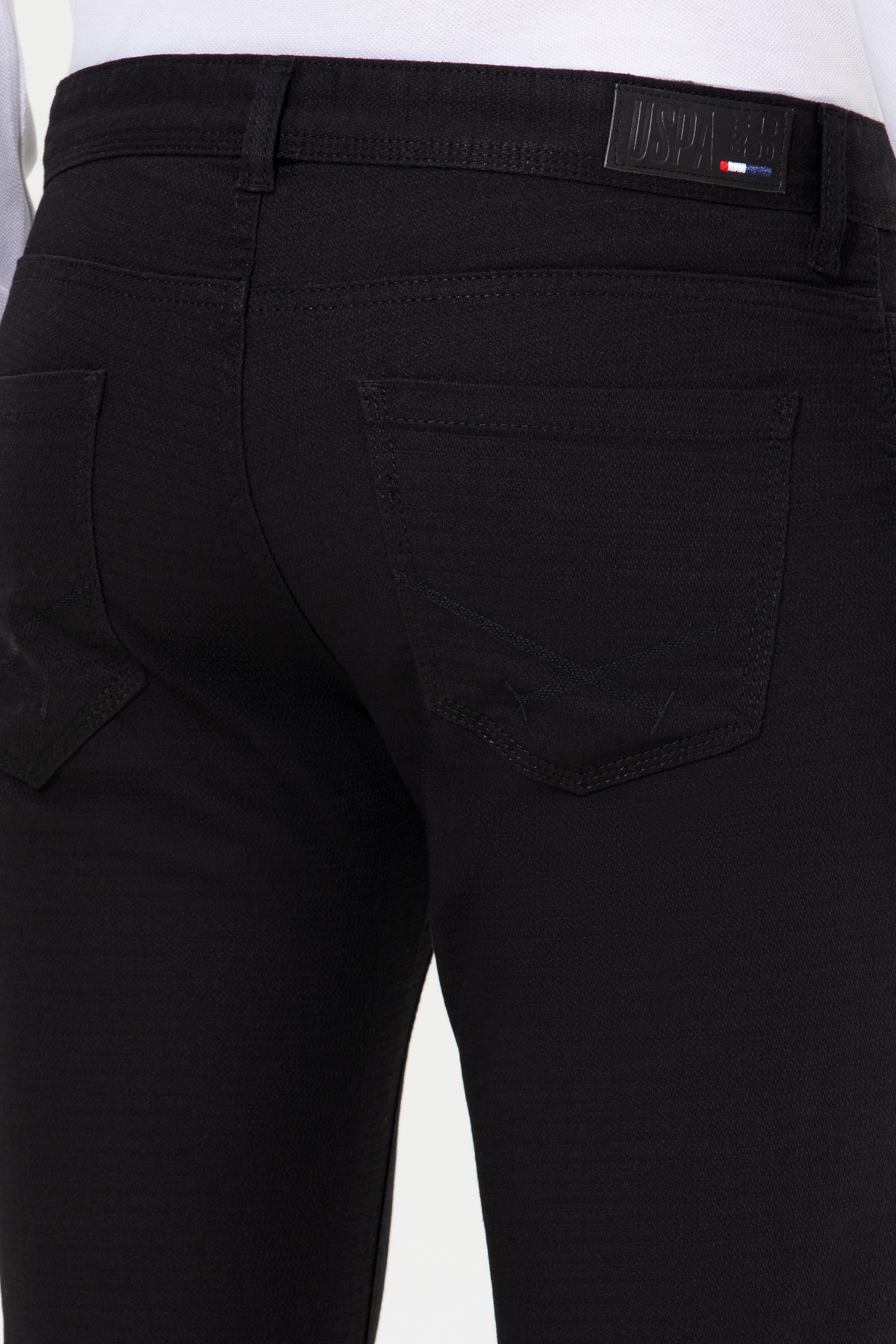 Erkek Slim Fit Siyah Kanvas Pantolon - Image 7