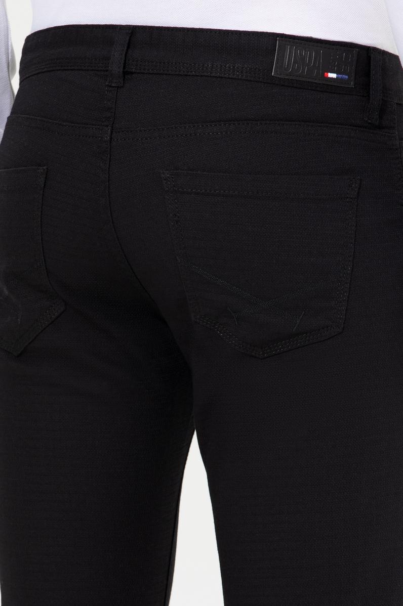 Erkek Slim Fit Siyah Kanvas Pantolon