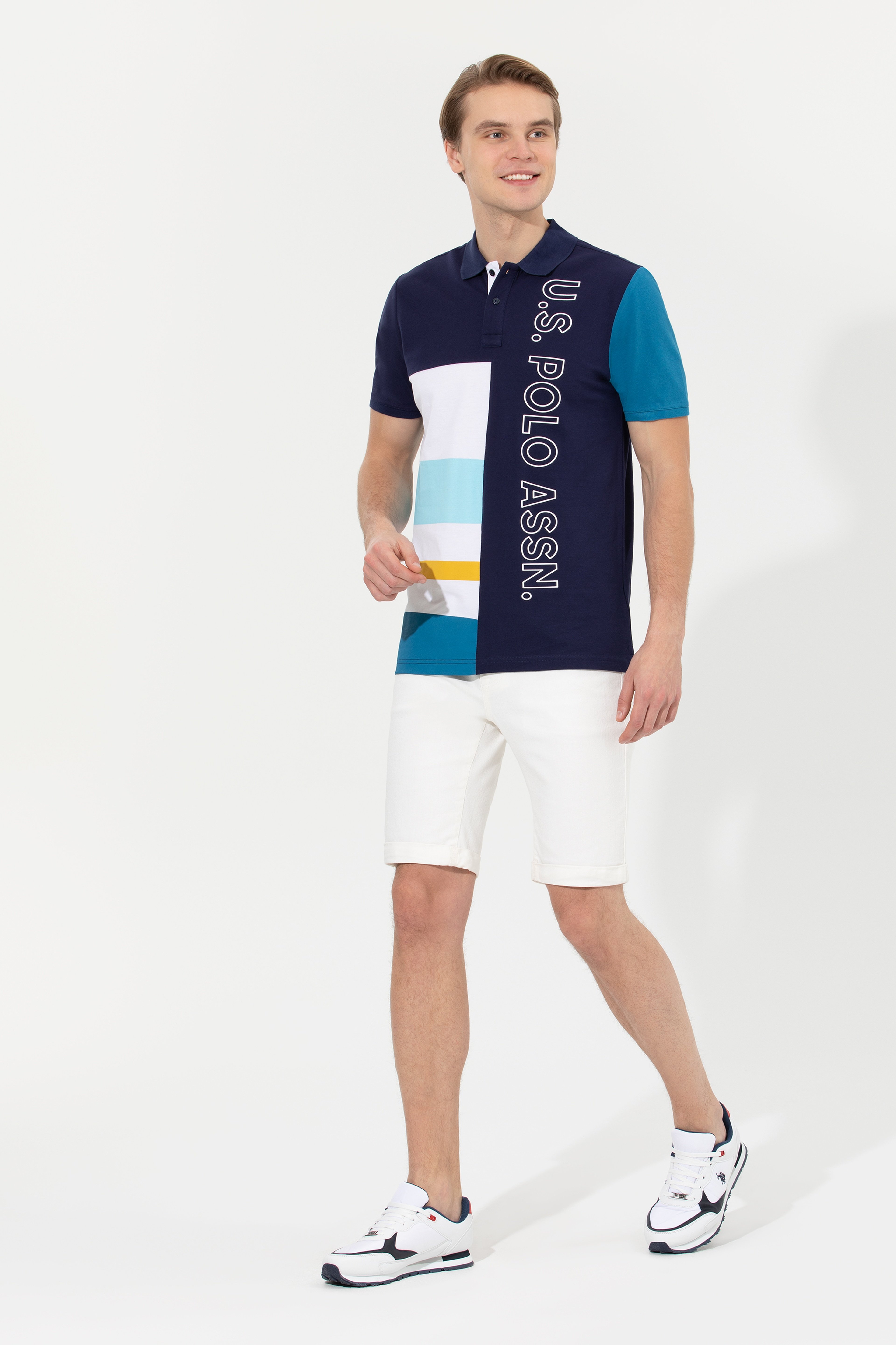 Erkek Lacivert Polo Yaka Tişört - Image 3