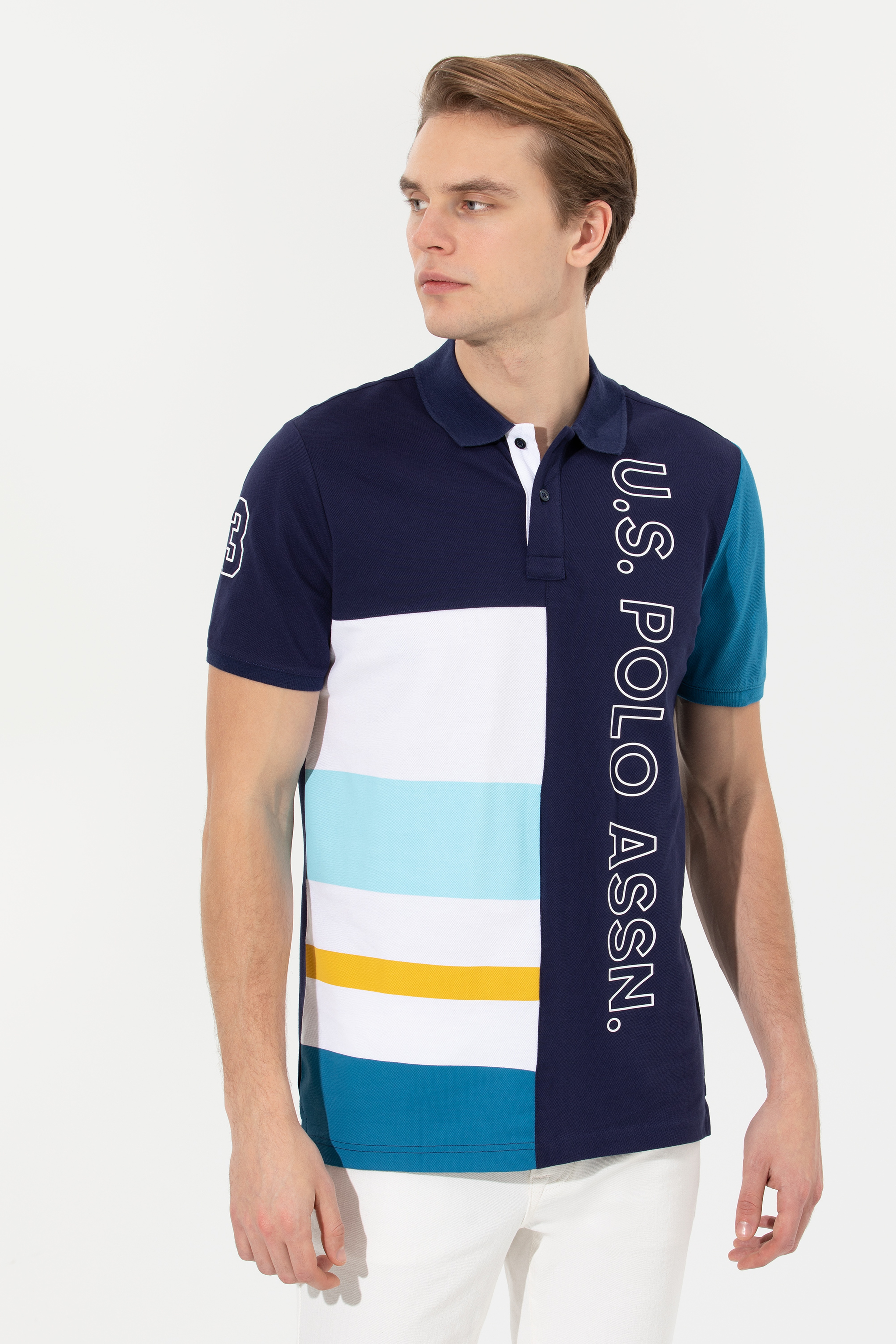 Erkek Lacivert Polo Yaka Tişört - Image 4