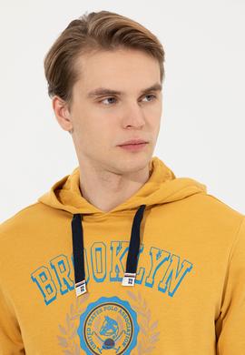 Erkek Safran Kapüşonlu Sweatshirt - 50253013030