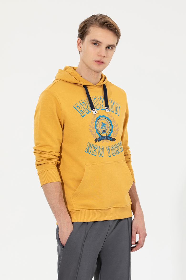 Erkek Safran Kapüşonlu Sweatshirt - 50253013030