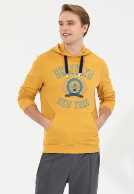 Erkek Safran Kapüşonlu Sweatshirt - 50253013030