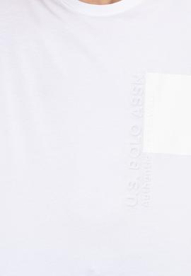 Erkek Beyaz Oversize Bisiklet Yaka Tişört - 50246385007