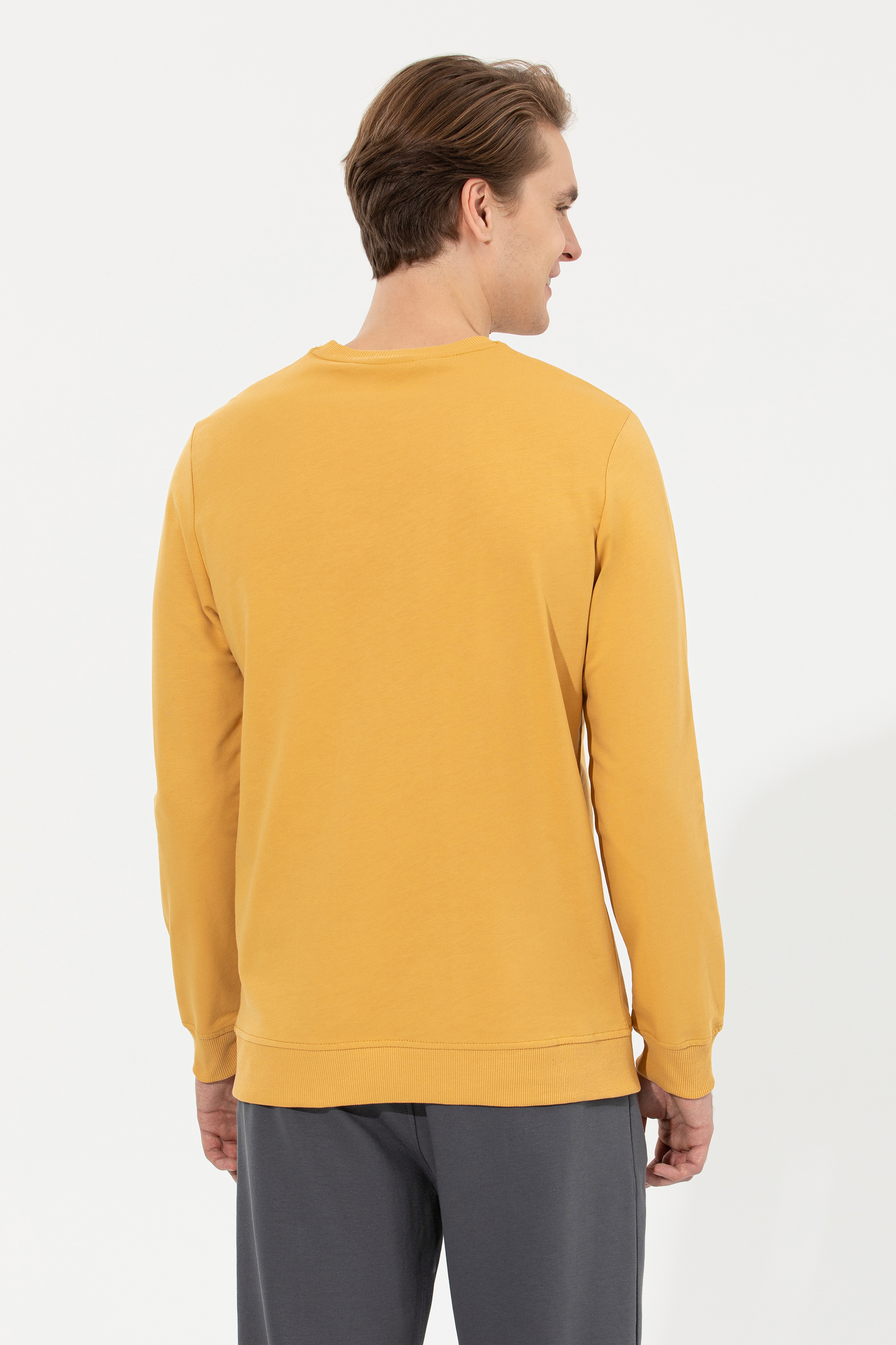 Erkek Safran Basic Sweatshirt - Image 5