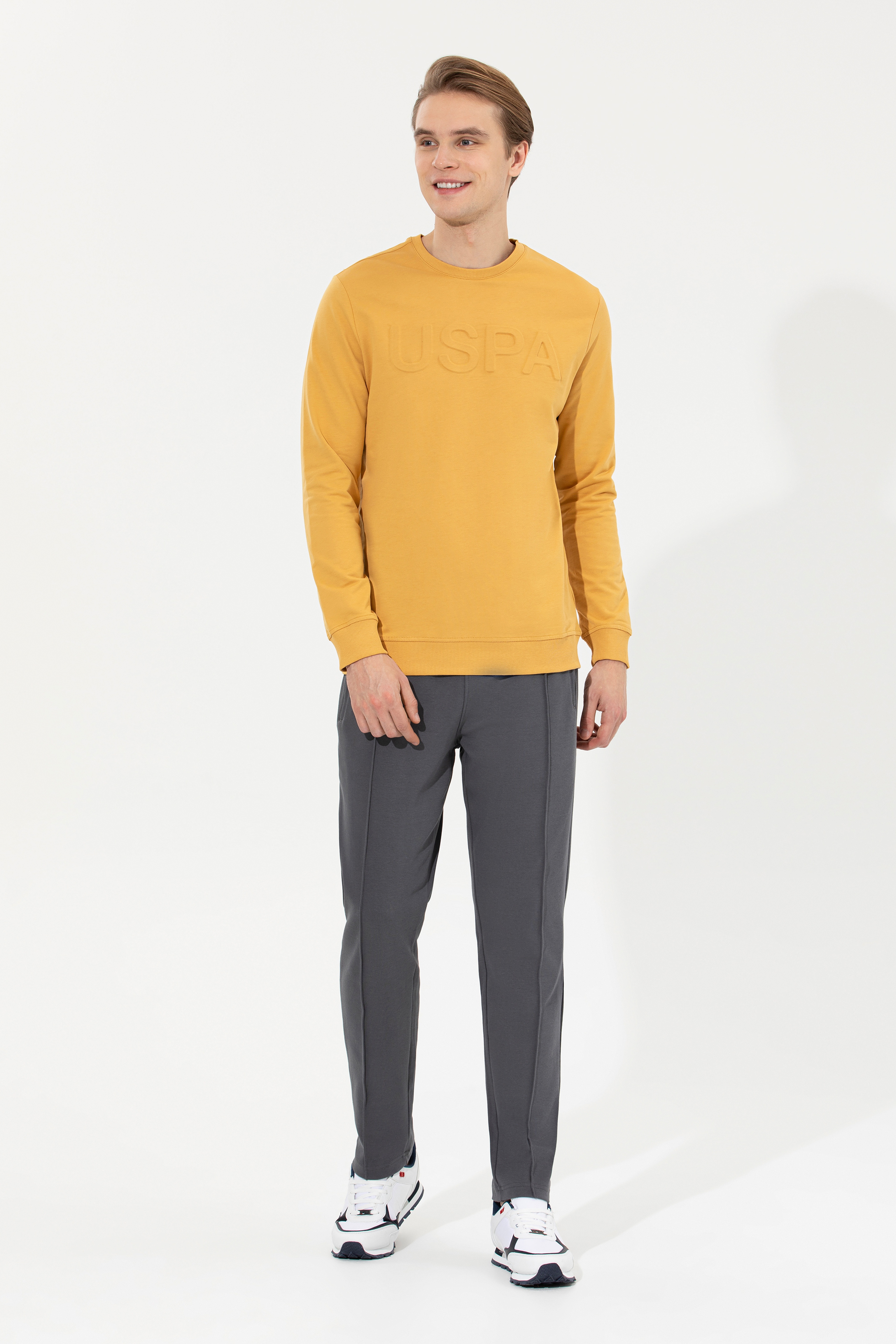 Erkek Safran Basic Sweatshirt - Image 3