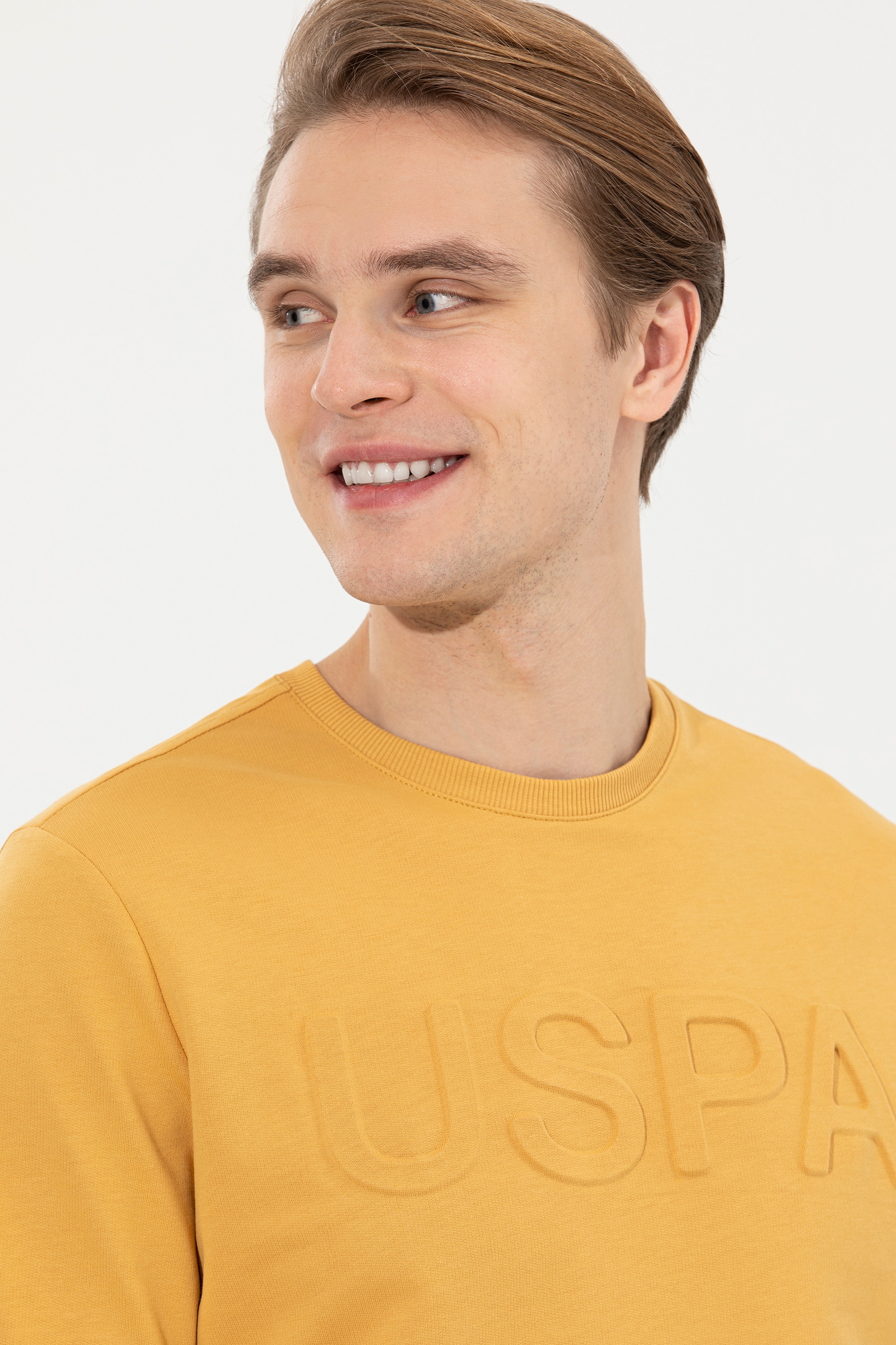 Erkek Safran Basic Sweatshirt