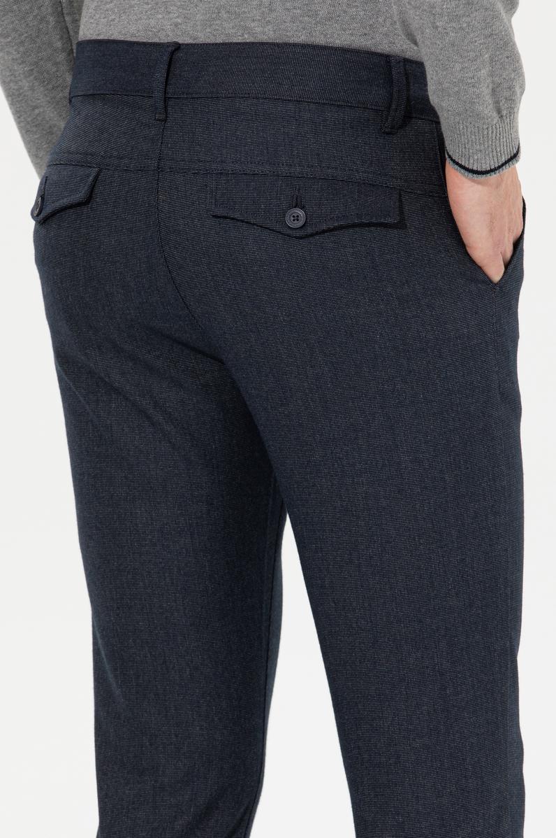 Erkek Lacivert Kanvas Pantolon