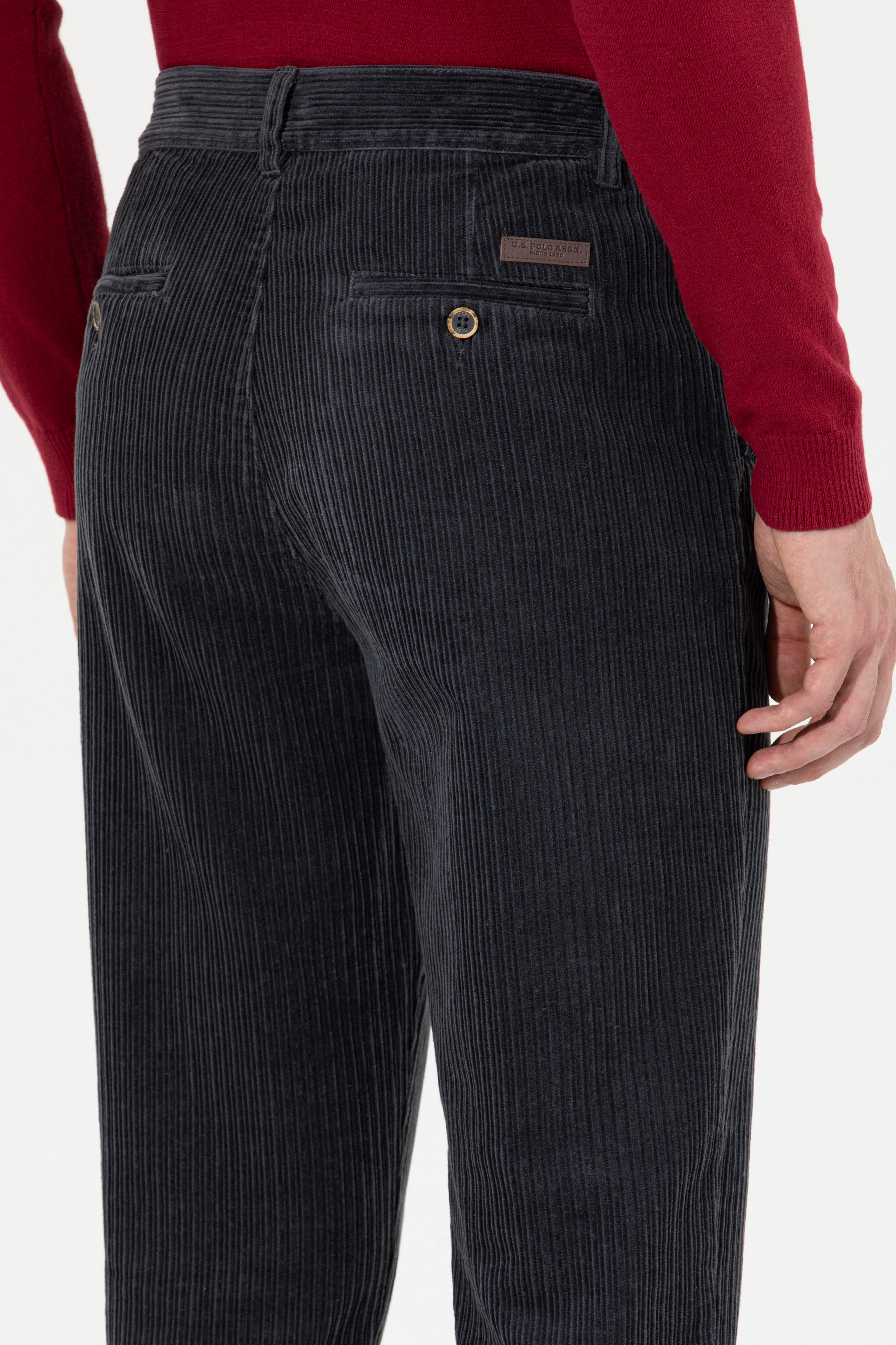 Erkek Carrot Fit Antrasit Kanvas Pantolon - Image 7