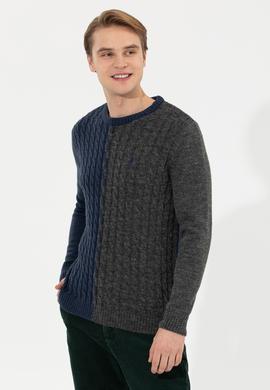 Erkek Lacivert Kazak - 50256665004