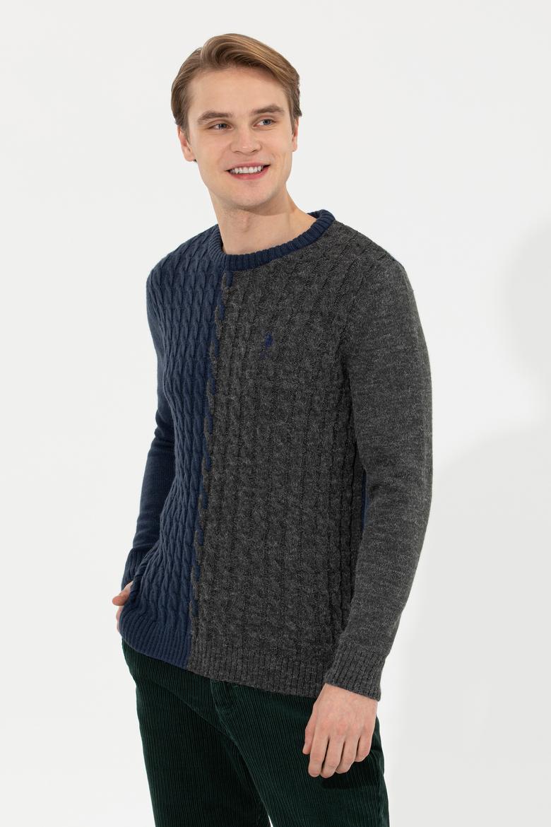 Erkek Lacivert Kazak - 50256665004