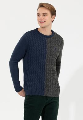 Erkek Lacivert Kazak - 50256665004