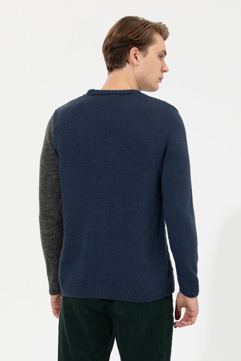 Erkek Lacivert Kazak - 50256665004