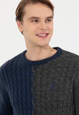 Erkek Lacivert Kazak - 50256665004