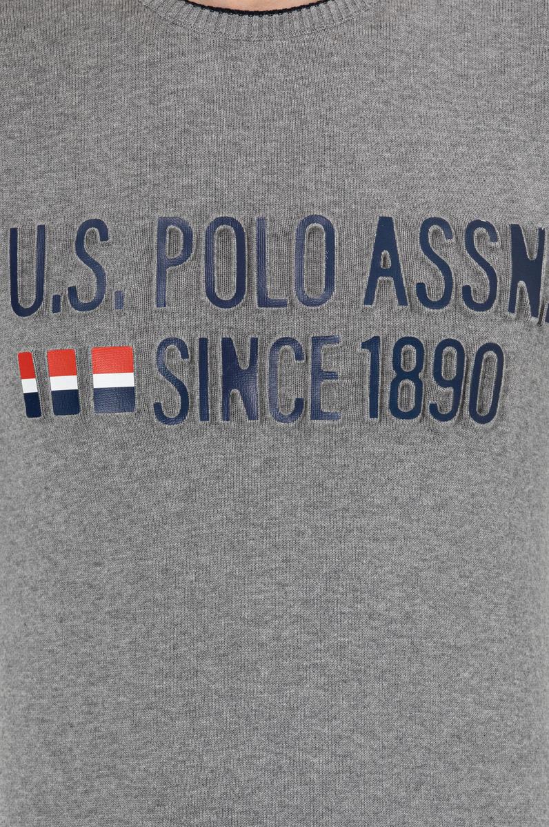 Erkek Gri Melanj Bisiklet Yaka Triko Kazak