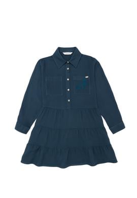 Kız Çocuk İndigo Dokuma Elbise - 50253033011