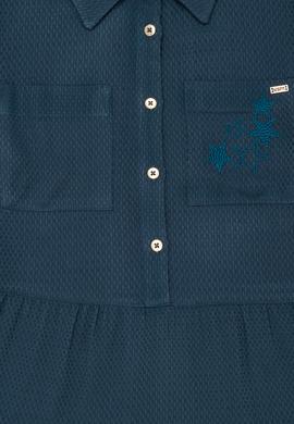 Kız Çocuk İndigo Dokuma Elbise - 50253033011