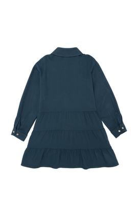 Kız Çocuk İndigo Dokuma Elbise - 50253033011