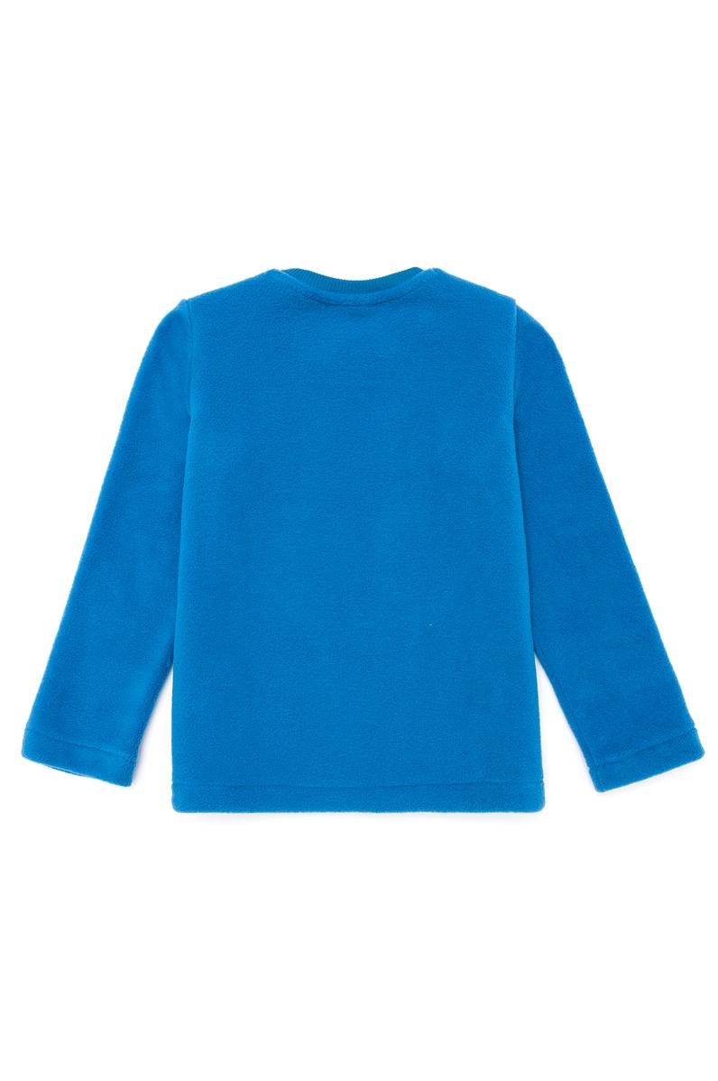 Çocuk Kobalt Mavi Polarlı Bisiklet Yaka Sweatshirt