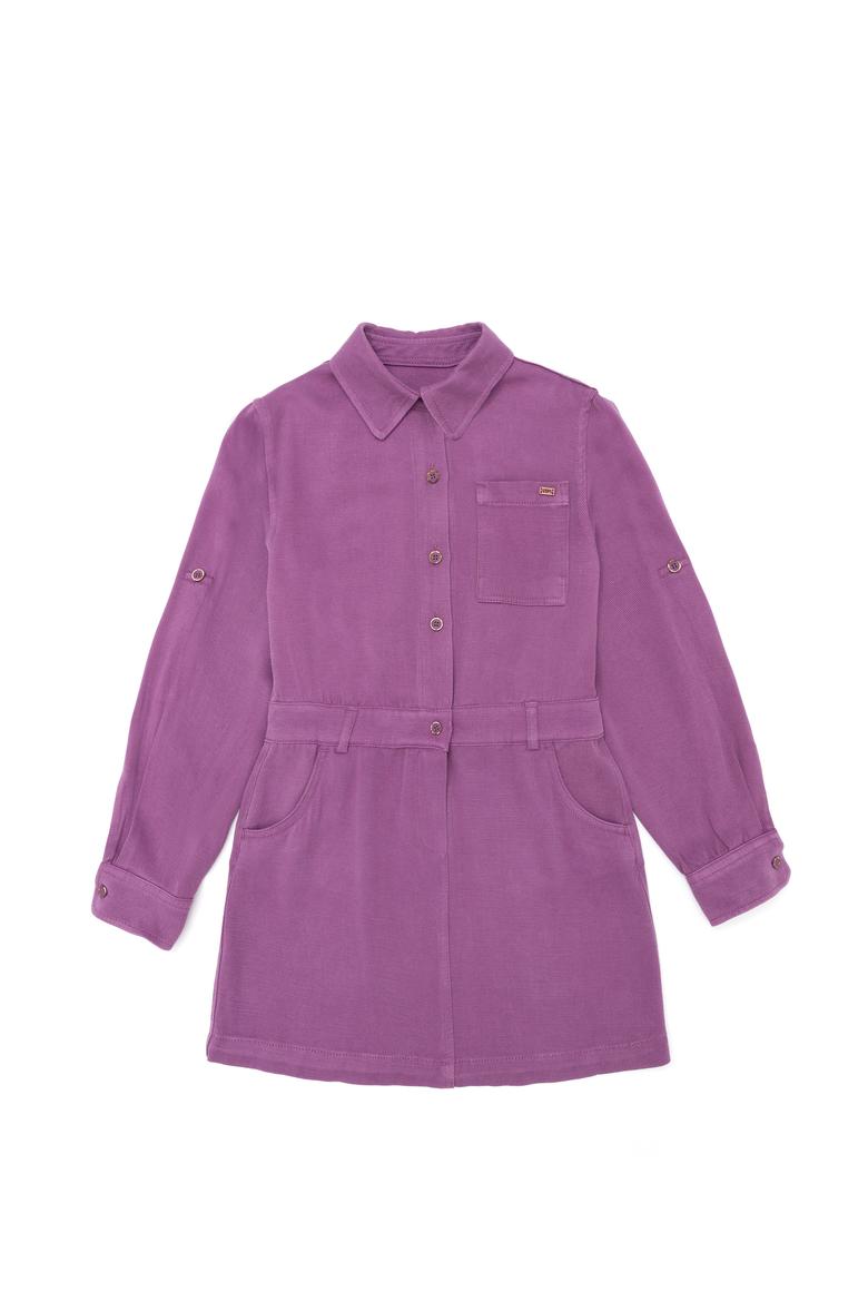 Kız Çocuk Menekşe Dokuma Elbise