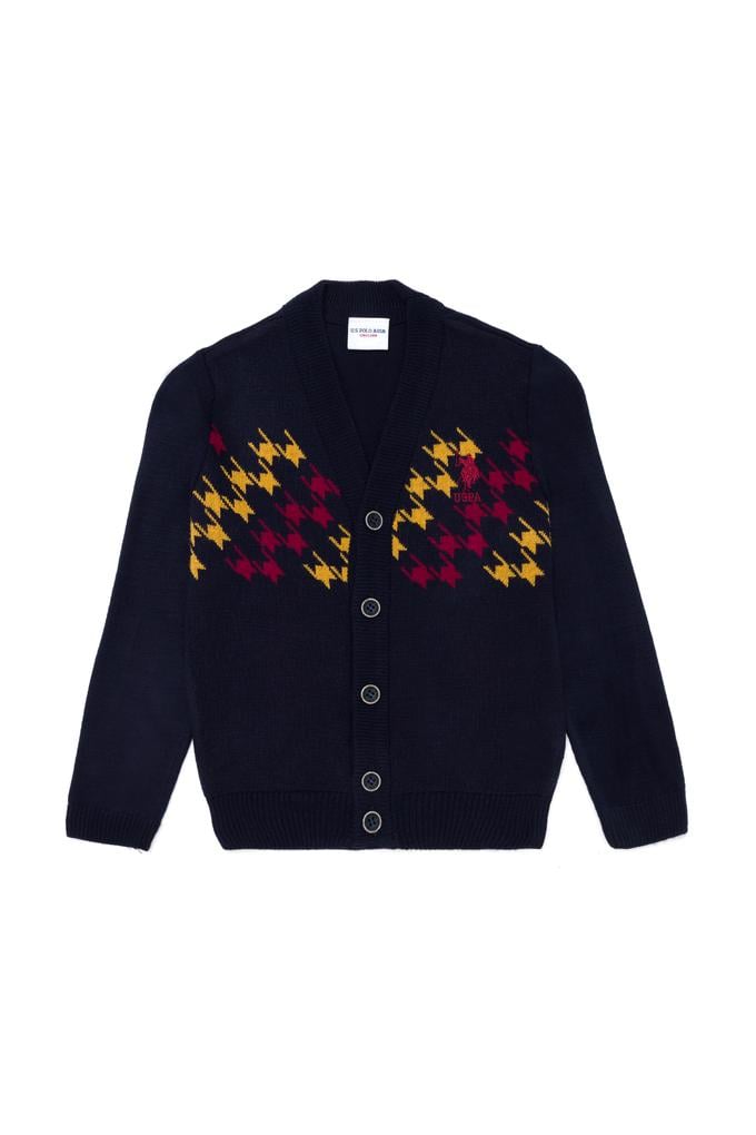 Erkek Çocuk Lacivert V Yaka Triko Hırka