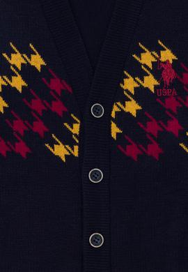 Erkek Çocuk Lacivert V Yaka Triko Hırka - 50253375020