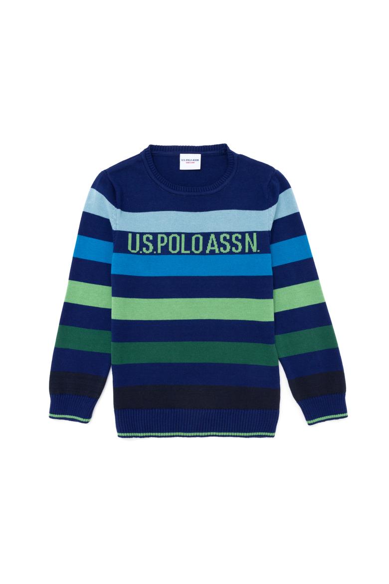 Erkek Çocuk Lacivert Bisiklet Yaka Triko Kazak - 50256173009