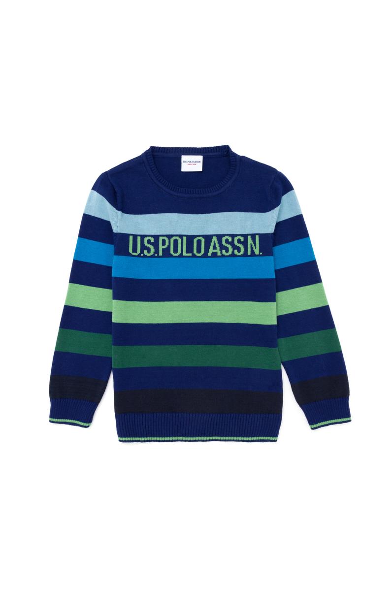 Erkek Çocuk Lacivert Bisiklet Yaka Triko Kazak