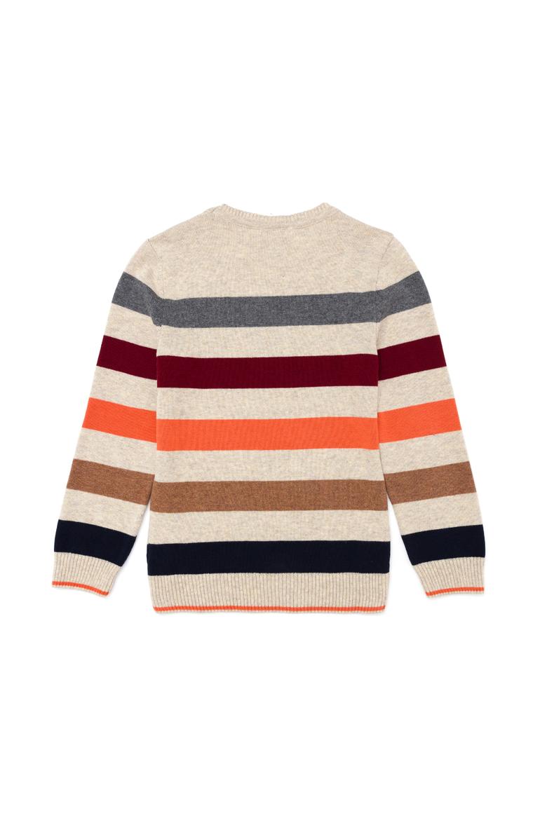 Erkek Çocuk Taş Melanj Bisiklet Yaka Triko Kazak - 50256173029