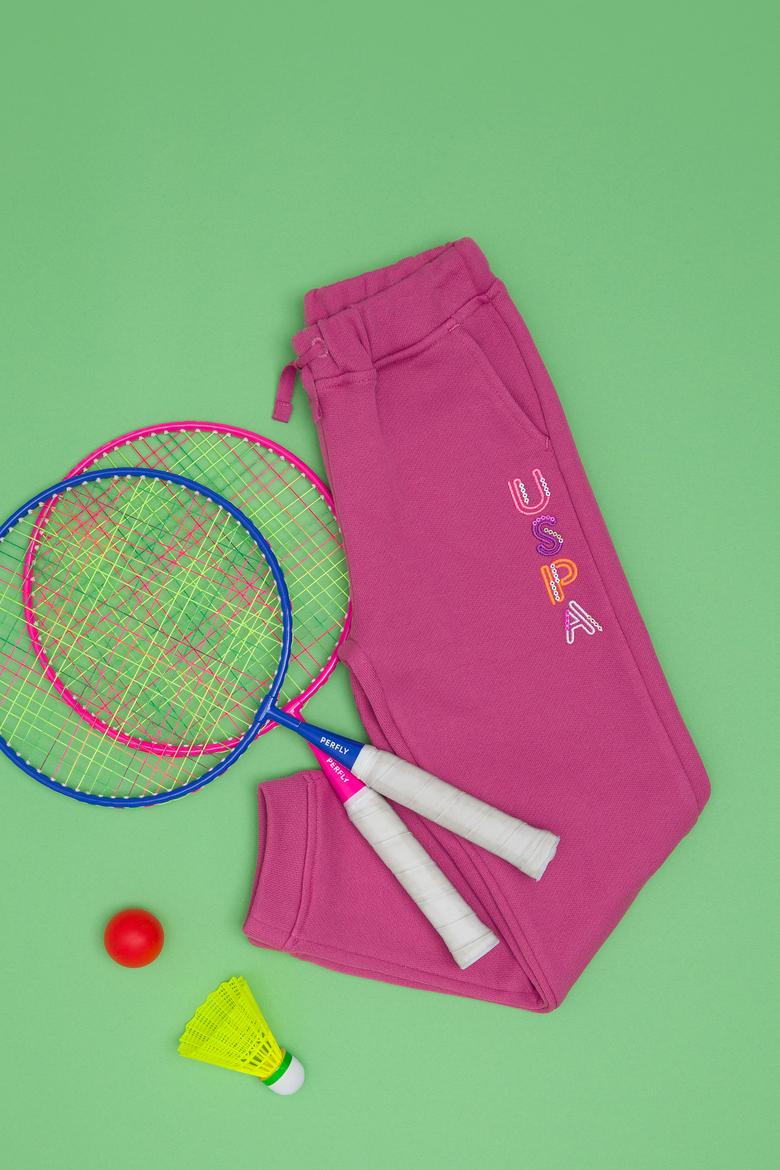 Çocuk Koyu Pembe Eşofman Altı