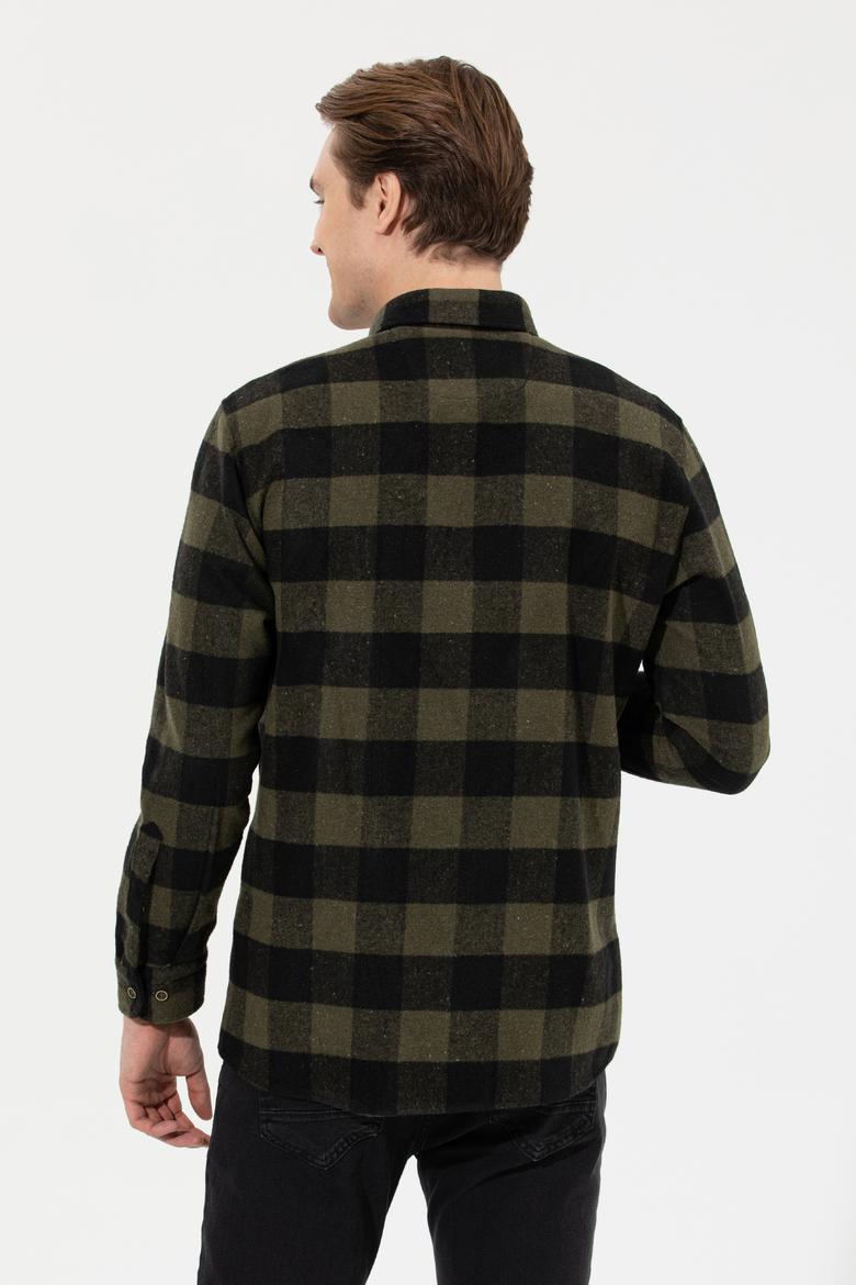 Erkek Haki Uzun Kollu Gömlek - 50262372016