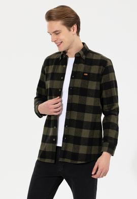 Erkek Haki Uzun Kollu Gömlek - 50262372016