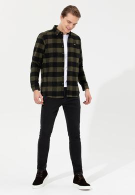 Erkek Haki Uzun Kollu Gömlek - 50262372016