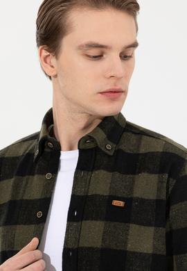 Erkek Haki Uzun Kollu Gömlek - 50262372016