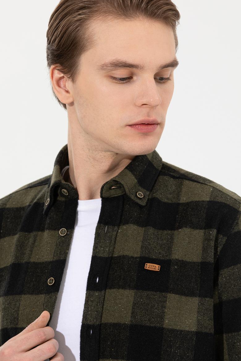 Erkek Haki Uzun Kollu Gömlek - 50262372016