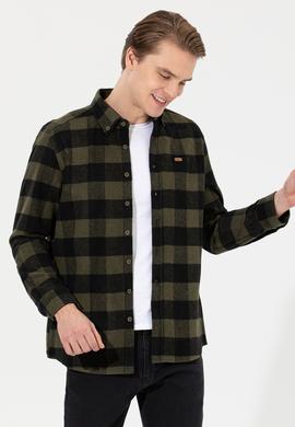 Erkek Haki Uzun Kollu Gömlek - 50262372016