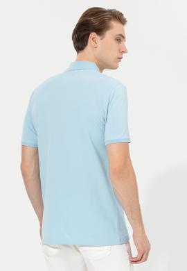 Erkek Açık İndigo Basic Polo Yaka Tişört - 50249149208