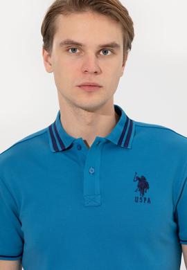 Erkek Petrol Basic Polo Yaka Tişört - 50249145076