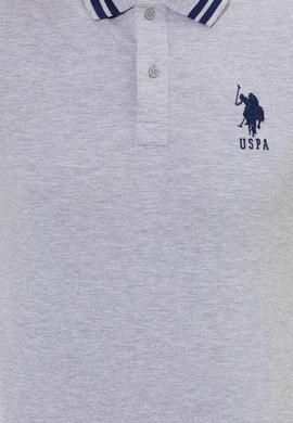 Erkek Gri Melanj Basic Polo Yaka Tişört - 50249145057