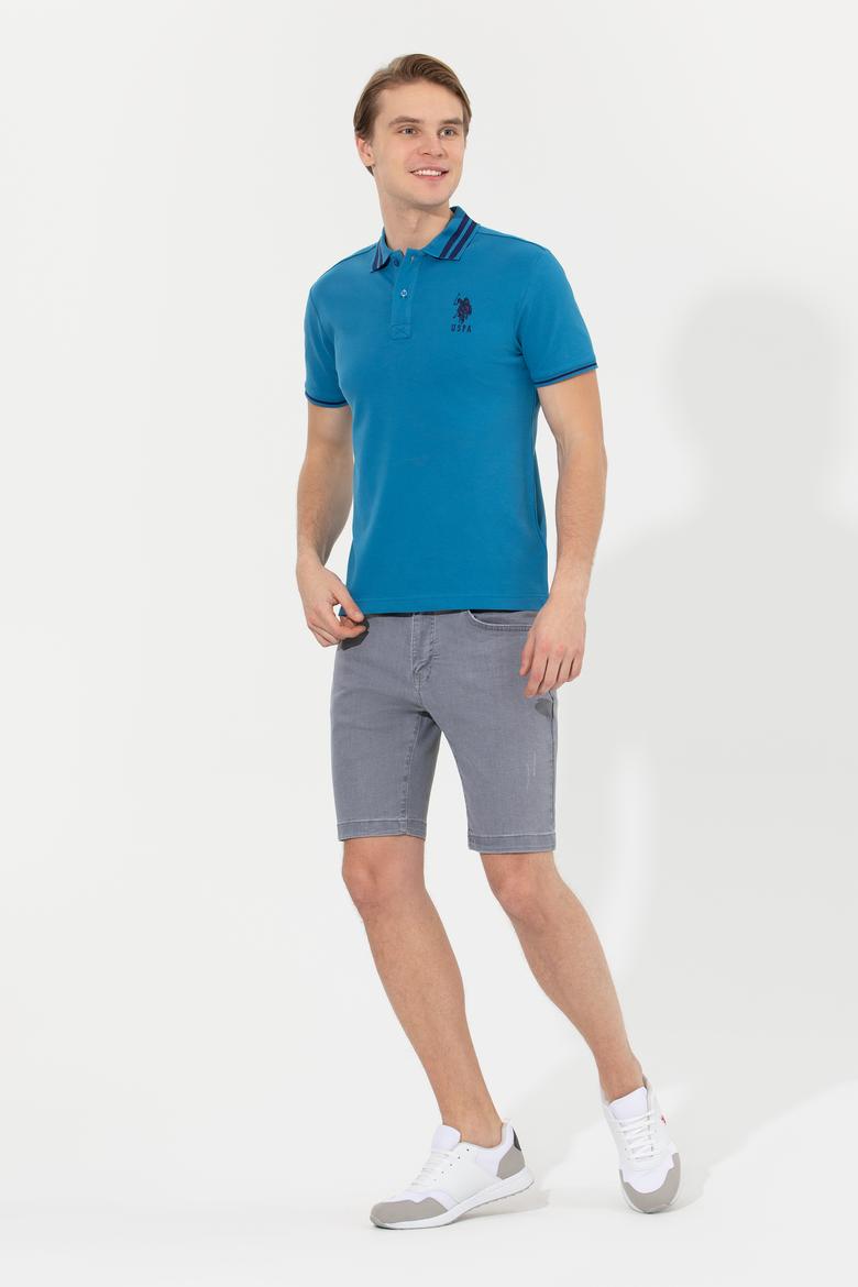 Erkek Petrol Basic Polo Yaka Tişört - 50249145076