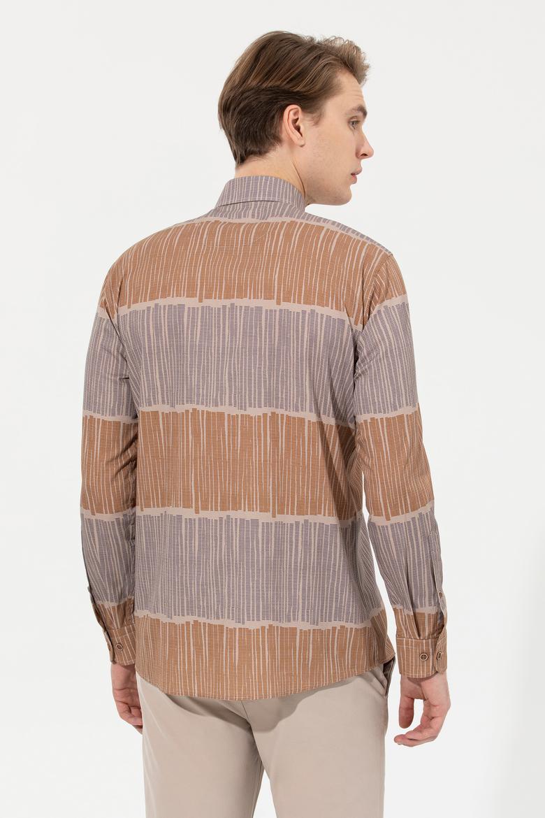 Erkek Camel Uzun Kollu Gömlek - 50256979030